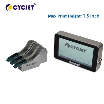 3 Heads Batch Coding Inkjet Printer 37mm Height CYCJET High Resolution Inkjet Printer